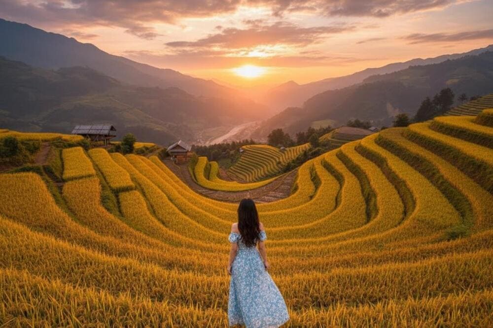 Những thửa ruộng bậc thang tuyệt đẹp tại Mù Cang Chải.